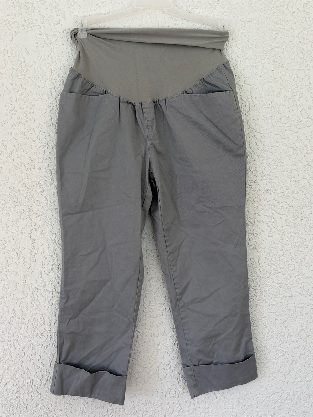 duo Maternity Light Gray Stretch Maternity pants size M